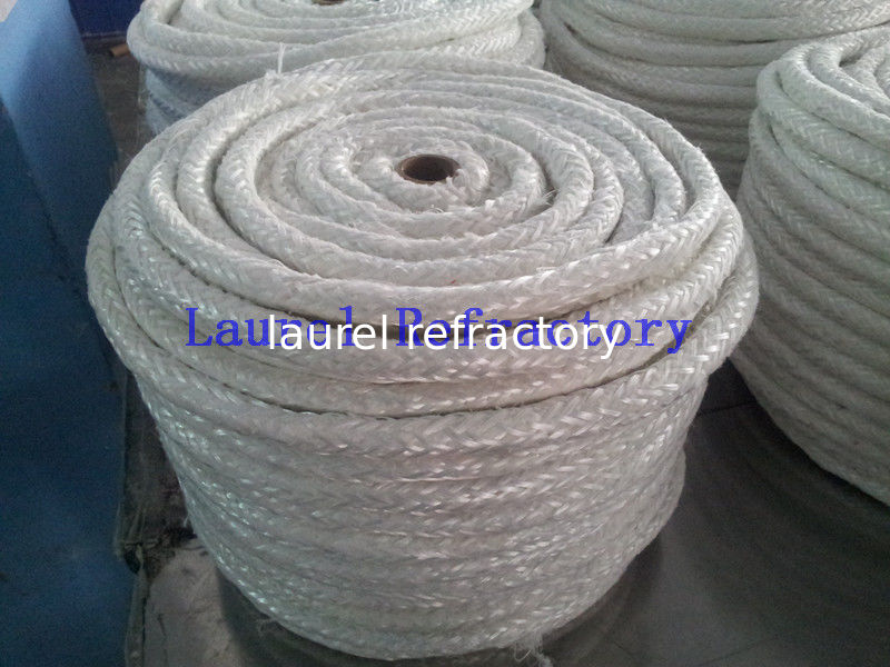 Insulation Ceramic Fiber Refractory Tape / Twisted Rope For Ovens Furnaces Boilers