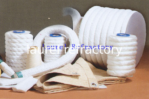 Refractory Ceramic Fiber Twisted Rope Thermal Insulated Non Toxic