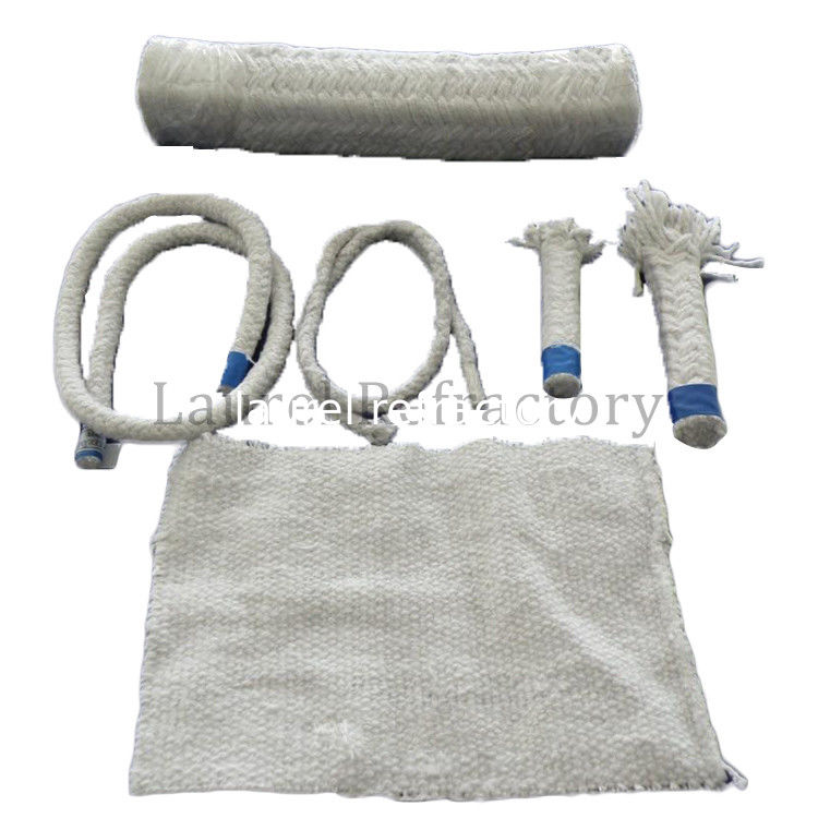 1260 High Temperature Heat Resistant Flexible Fire proof Round Twisted Refractory Ceramic Fiber Rope for Furnace Kiln